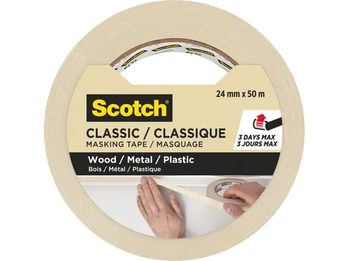 Afplaktape Scotch Classic 24mmx50m beige