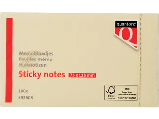 Memoblok Quantore 76x127mm geel - 2