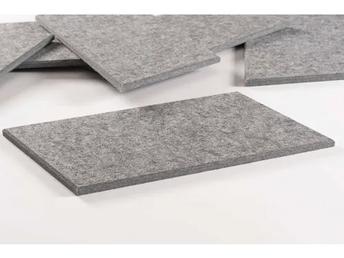 Akoestische PET-vilt Parallellogram tegels donkergrijs 30x25cm 22 stuk