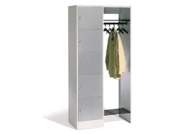 locker met kapstok,HxBxD 1950x960x480mm,romp RAL7021,front RAL7021