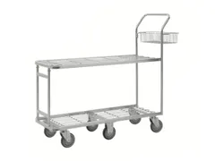 duwbeugelwagen,draagverm. 400kg,laadvl. LxB 1080x415mm,draadgaasplaat