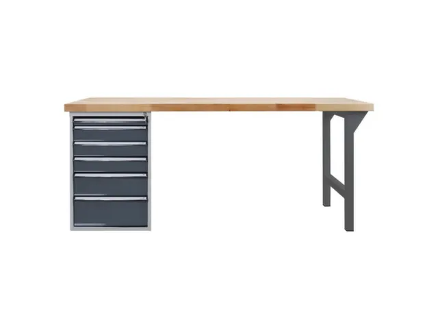 werkbank,HxBxD 850x2000x750mm,beukblad,draagverm. 500kg,4voeten