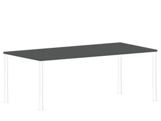 In hoogte verstelbaar bureau,HxBxD 720-840x2000x1000mm,MS-donkergrijs - 2