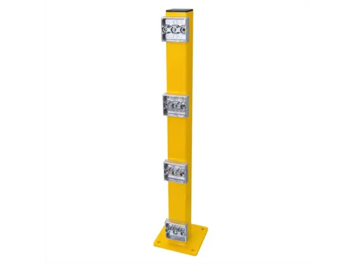 aanrijdbeschermingsplank,paal,v. binnen/buiten,HxBxD 1000x80x80mm