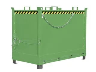 klapbodemcontainer,HxLxB 1460x1000x1800mm,2m³,hijsogen,vorksloffen - 1