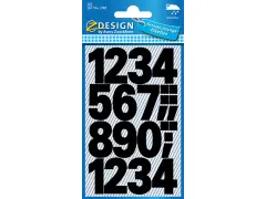 Avery Cijferetiket Z-Design Home Zwart 2 Vel Watervast