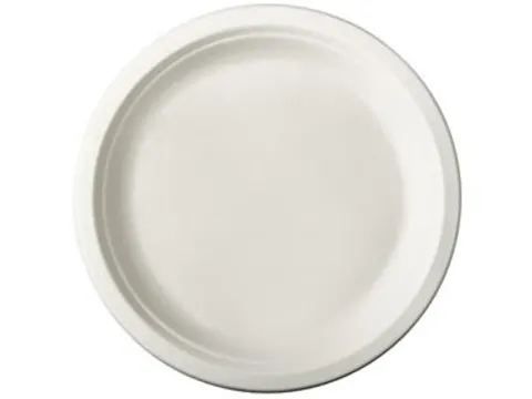 Papstar "Pure" Borden van suikerriet Rond 23cm Wit 50 stuks