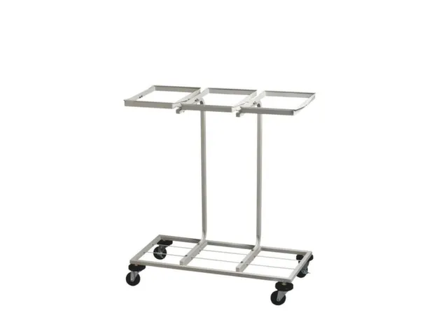 vuilniszakstandaard,v. 3x110l,HxBxD 900x833x360mm,frame staal wit