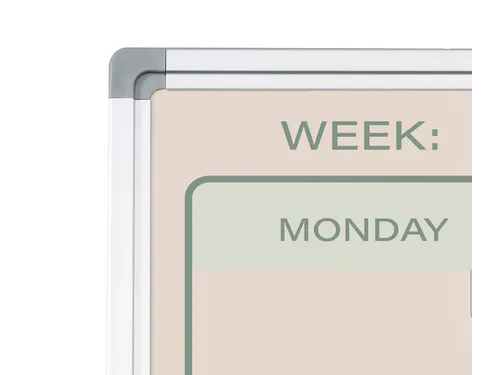 Weekplanner Elegance Engels softline profiel 8mm 90x120cm aluframe