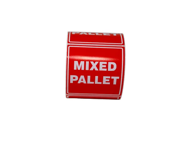 Etiquette Rillprint Mixed Pallet 100x100mm rouge/blanc 500 pièces