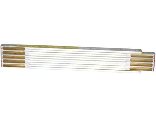 Duimstok Vouwmeter, 15 Mm X 2 M, Wit/Geel - 2