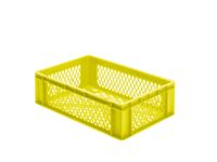 Euronorm-stapelbak 33l 175x600x400mm Wanden/bodem Opengewerkt Geel