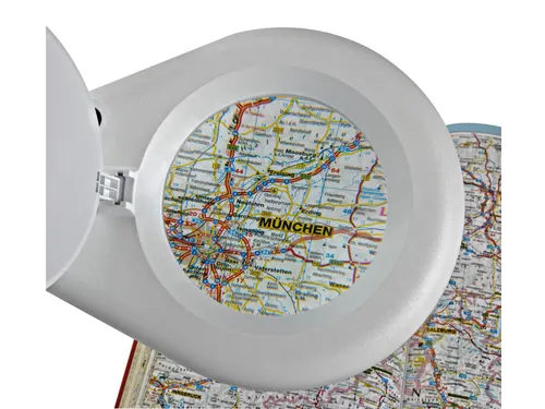 Loeplamp LED MAULviso Wit met voet
