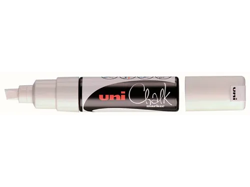 Krijtstift Uni-ball chalk schuin 8.0mm wit
