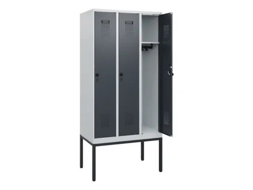 schoollocker,HxBxD 1950x900x500mm,3vak,vak B 300mm,draaigrendel