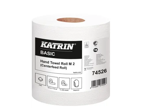 Katrin 74526 Handdoekrol Basic Centerfeed Midi 2-laags Wit