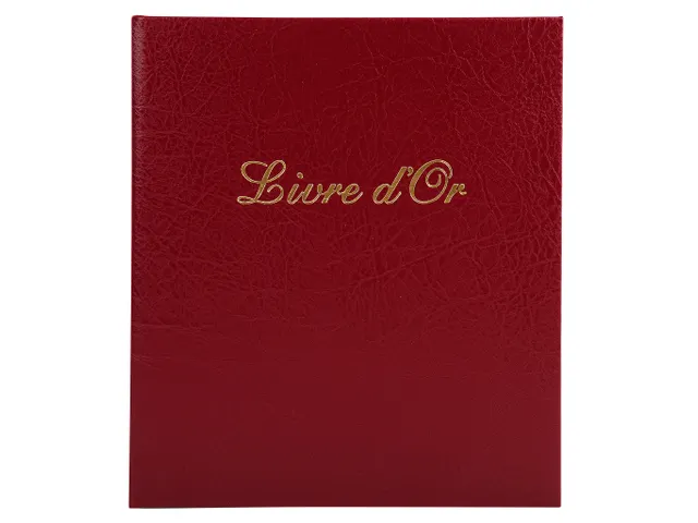 Livre d'or Balacron avec titre 140 pages blanches - 21x19 cm vertical