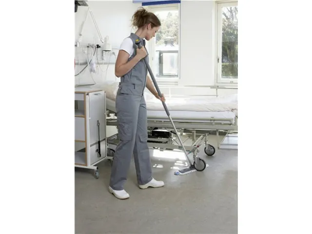 Microfiber Damp42 microvezel vlakmop donkergrijs klittenband 400mm