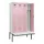 locker met bank,voor scheiding van kleding,HxBxD 2120x1200x815mm,4vak