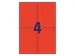 etiket Avery ILK 105x148mm 100 vel 4 etiketten per vel rood