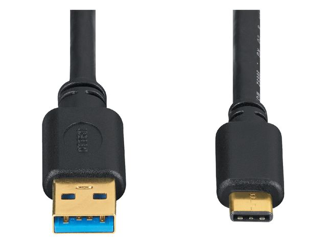 Kabel Hama USB-C - USB-A 3.1 1.8 meter zwart | HardwareKabel.be