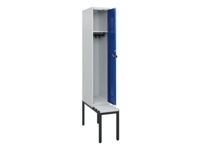 locker met bank,HxBxD 1950x300x815mm,1vak,vak B 300mm,draaigrendel