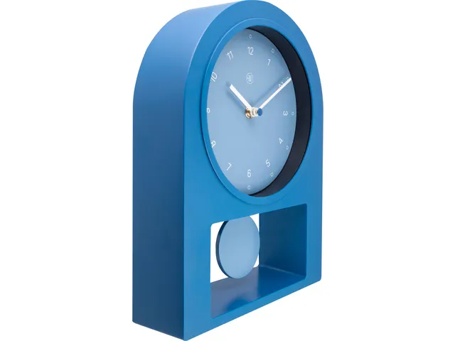 Horloge de table NeXtime 'Swing Table' 30x20cm plastique bleu