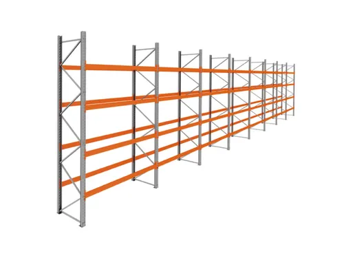 palletstelling,basis+7xaanbouw,HxBxD 4620x22500x1100mm,vakl. 3000kg