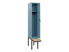locker met bank,HxBxD 1950x300x815mm,1vak,vak B 300mm,draaigrendel