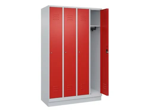 locker,HxBxD 1950x1200x500mm,4vak,vak B 300mm,cil.-slot,sokkel