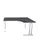 Bureau In Vrije Vorm Hxbxd 720x1600x1200mm Cc-Zwart C-voet