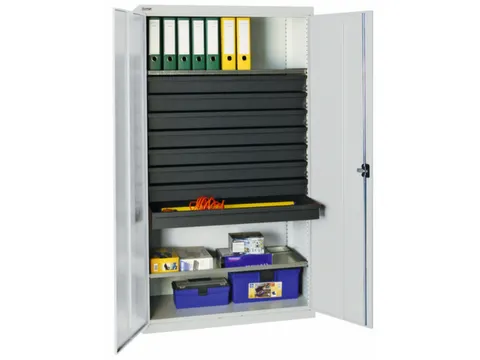 Gereedschapskast 1800x1000x500mm 2legborden 8laden Ral7035