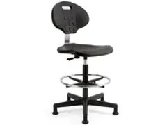 OUTLET Werkstoel Large Zwart met Glijders Ergonomisch & Stevig