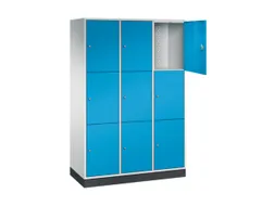 grootvolume-lockersysteem,RAL 7035/RAL 5012,HxBxD 1950x1220x500mm