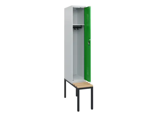 locker met bank,HxBxD 1950x300x815mm,1vak,vak B 300mm,cilinderslot