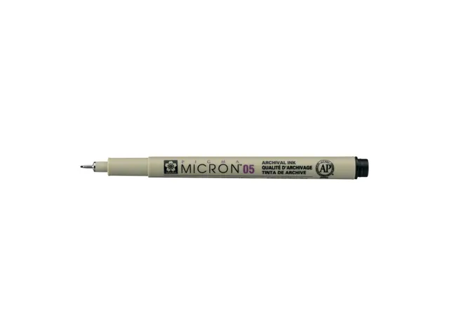 Fineliner Sakura pigma micron 05 zwart 0.45mm