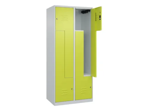 Z-garderobekast,HxBxD 1850x800x500mm,vak B 200/400mm,cil.-slot
