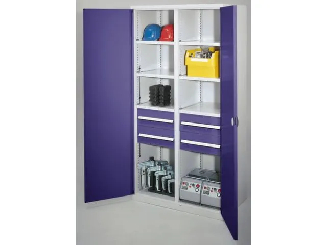 systeemkast,HxBxD 1950x1000x600mm,6xStalen bodem,4lade(n)