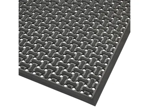 werkplekmat,mat,HxLxB 8,5x1520x910mm,rubber,geperforeerd,antislip