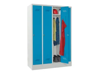 lockerkast,HxBxD 1850x1200x500mm,4vak,RAL7035,front RAL5012 - 2
