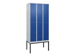 dubbeldekse locker,HxBxD 2120x900x500mm,3x2vak.,vak B 300mm,cil.-slot