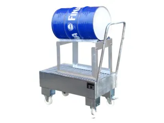verrijdbare opvangbak,v. 1x60l vat,opvangvol. 61l,HxBxD 1075x500x940mm - 2