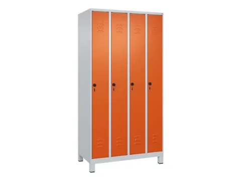 locker,HxBxD 1950x1000x500mm,4vak,vak B 250mm,draaigrendel,voeten