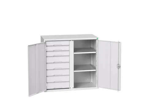 universele kast,HxBxD 1000x1050x550mm,2xStalen bodem,8lade(n)