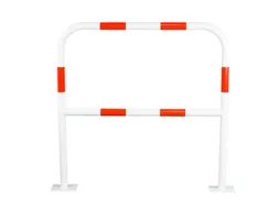 beschermbeugel,v. binnen/buiten,HxBxD 1000x1000x150mm,staal,wit/rood