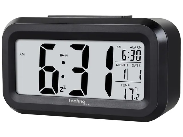Wekker Technoline WT 400 135x75x48mm zwart