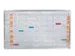 planningsbord,HxB 940x2000mm,bord RAL7035,m. raster,52rails