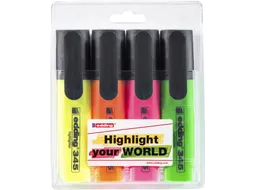 Markeerstift edding 345 2-5mm blister à 4 kleuren