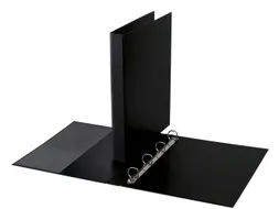 Ringband Quantore A4 4-rings D-mech 20mm PP zwart