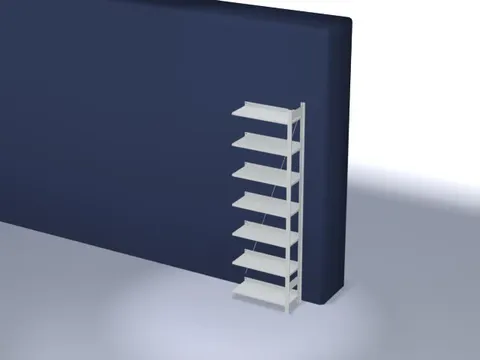 dossierstelling,aanbouwveld,HxBxD 2350x760x335mm,vaklast 60kg